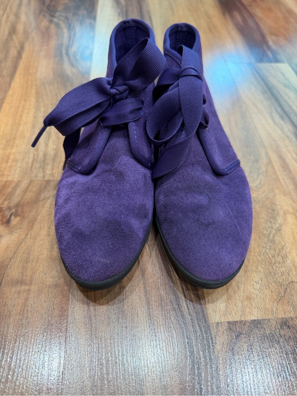 Keds Purple Suede Lace-Up Ankle Boots
